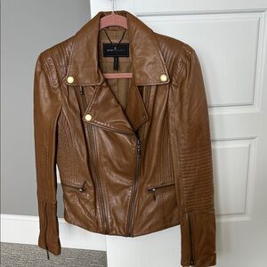 BCBG Leather Moto Jacket